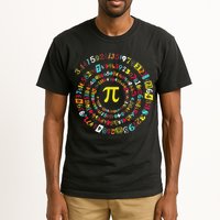 Funny Pi Day Spiral Pi Math Tee For Pi Day 3 14 Tall T-Shirt