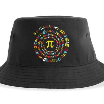 Funny Pi Day Spiral Pi Math Tee For Pi Day 3 14 Sustainable Bucket Hat