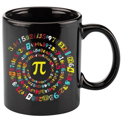 Funny Pi Day Spiral Pi Math Tee For Pi Day 3 14 11oz C Handle Ceramic Mug