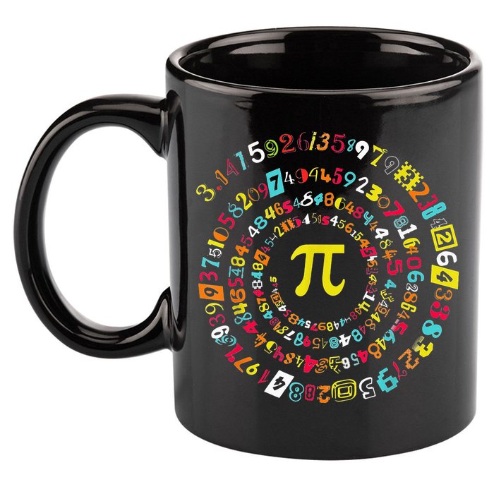 Funny Pi Day Spiral Pi Math Tee For Pi Day 3 14 11oz C Handle Ceramic Mug
