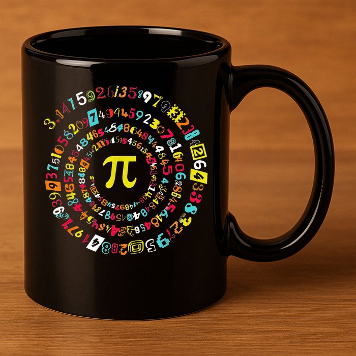 Funny Pi Day Spiral Pi Math Tee For Pi Day 3 14 11oz C Handle Ceramic Mug