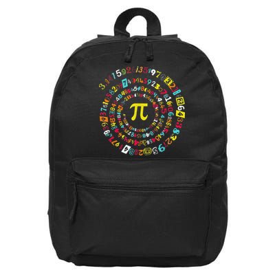 Funny Pi Day Spiral Pi Math Tee For Pi Day 3 14 16 in Basic Backpack