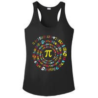Funny Pi Day Spiral Pi Math Tee For Pi Day 3 14 Ladies PosiCharge Competitor Racerback Tank