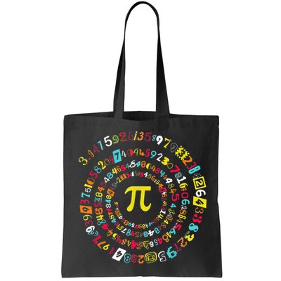Funny Pi Day Spiral Pi Math Tee For Pi Day 3 14 Bag