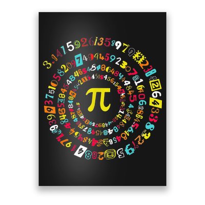 Funny Pi Day Spiral Pi Math Tee For Pi Day 3 14 Poster