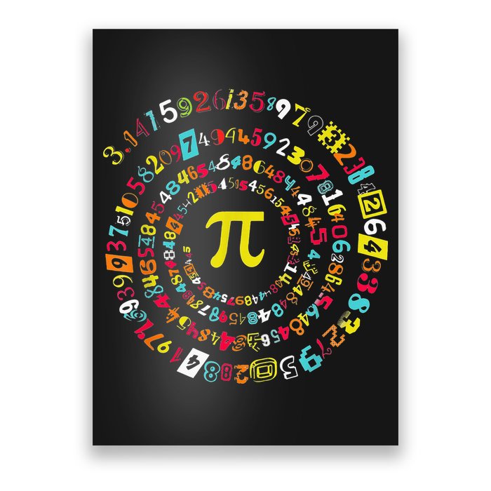 Funny Pi Day Spiral Pi Math Tee For Pi Day 3 14 Poster