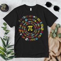 Funny Pi Day Spiral Pi Math Tee For Pi Day 3 14 Premium T-Shirt