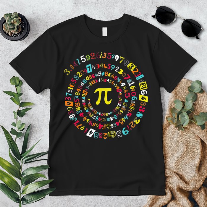 Funny Pi Day Spiral Pi Math Tee For Pi Day 3 14 Premium T-Shirt
