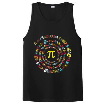 Funny Pi Day Spiral Pi Math Tee For Pi Day 3 14 PosiCharge Competitor Tank