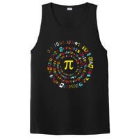 Funny Pi Day Spiral Pi Math Tee For Pi Day 3 14 PosiCharge Competitor Tank