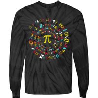 Funny Pi Day Spiral Pi Math Tee For Pi Day 3 14 Tie-Dye Long Sleeve Shirt