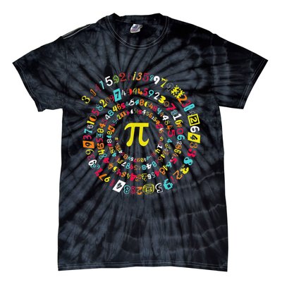 Funny Pi Day Spiral Pi Math Tee For Pi Day 3 14 Tie-Dye T-Shirt