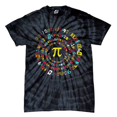 Funny Pi Day Spiral Pi Math Tee For Pi Day 3 14 Tie-Dye T-Shirt