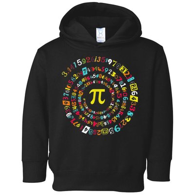 Funny Pi Day Spiral Pi Math Tee For Pi Day 3 14 Toddler Hoodie