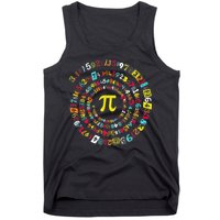 Funny Pi Day Spiral Pi Math Tee For Pi Day 3 14 Tank Top