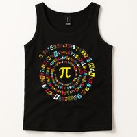 Funny Pi Day Spiral Pi Math Tee For Pi Day 3 14 Tank Top