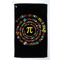 Funny Pi Day Spiral Pi Math Tee For Pi Day 3 14 Golf Towel