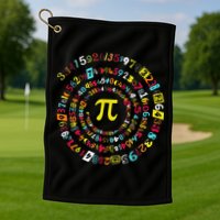 Funny Pi Day Spiral Pi Math Tee For Pi Day 3 14 Golf Towel