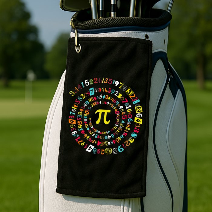 Funny Pi Day Spiral Pi Math Tee For Pi Day 3 14 Golf Towel