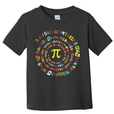 Funny Pi Day Spiral Pi Math Tee For Pi Day 3 14 Toddler T-Shirt