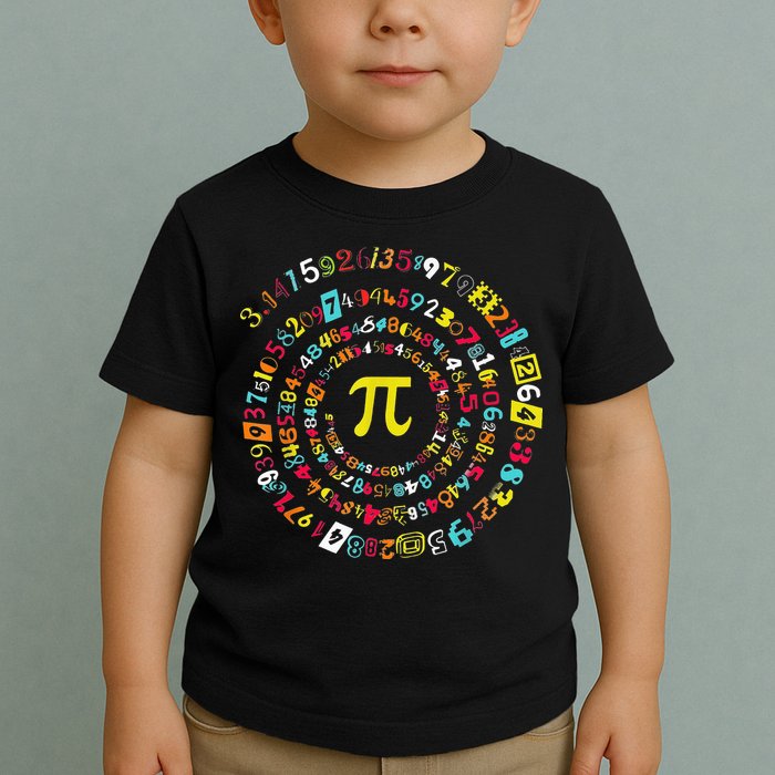 Funny Pi Day Spiral Pi Math Tee For Pi Day 3 14 Toddler T-Shirt