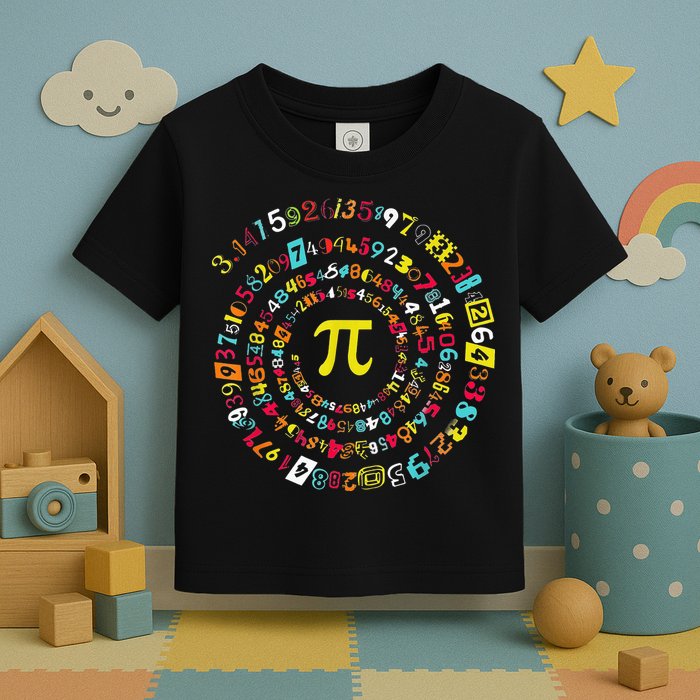 Funny Pi Day Spiral Pi Math Tee For Pi Day 3 14 Toddler T-Shirt