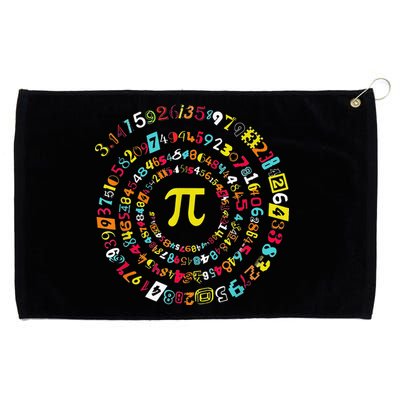Funny Pi Day Spiral Pi Math Tee For Pi Day 3 14 Grommeted Golf Towel