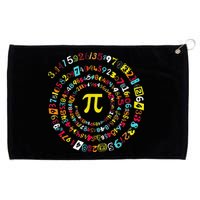 Funny Pi Day Spiral Pi Math Tee For Pi Day 3 14 Grommeted Golf Towel
