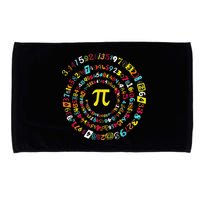 Funny Pi Day Spiral Pi Math Tee For Pi Day 3 14 Microfiber Hand Towel