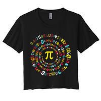 Funny Pi Day Spiral Pi Math Tee For Pi Day 3 14 Crop Top