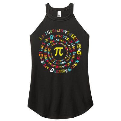 Funny Pi Day Spiral Pi Math Tee For Pi Day 3 14 Women's Perfect Tri Rocker Tank