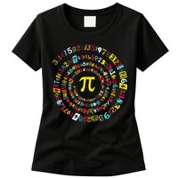 Funny Pi Day Spiral Pi Math Tee For Pi Day 3 14 Womens T-Shirt