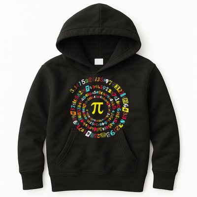 Funny Pi Day Spiral Pi Math Tee For Pi Day 3 14 Kids Hoodie