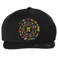 Funny Pi Day Spiral Pi Math Tee For Pi Day 3 14 Wool Snapback Cap