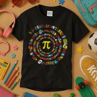 Funny Pi Day Spiral Pi Math Tee For Pi Day 3 14 Kids T-Shirt