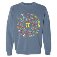 Funny Pi Day Spiral Pi Math Tee For Pi Day 3 14 Garment-Dyed Sweatshirt
