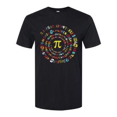 Funny Pi Day Spiral Pi Math Tee For Pi Day 3 14 Softstyle CVC T-Shirt