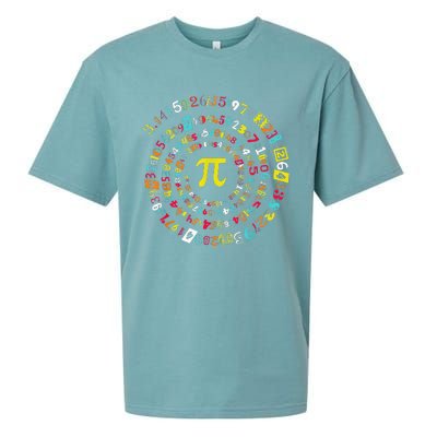 Funny Pi Day Spiral Pi Math Tee For Pi Day 3 14 Sueded Cloud Jersey T-Shirt