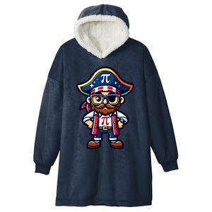 Funny Pi Day 3 14 Pirate Math Stem Great Gift Hooded Wearable Blanket