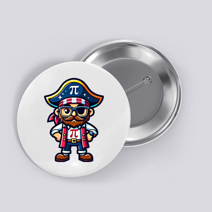 Funny Pi Day 3 14 Pirate Math Stem Great Gift Button