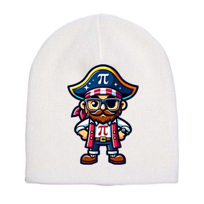 Funny Pi Day 3 14 Pirate Math Stem Great Gift Short Acrylic Beanie