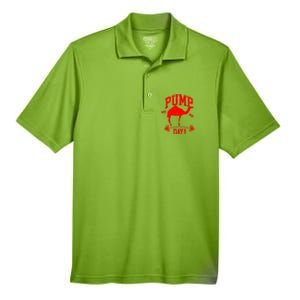 Funny Pump Day Hump Day Camel Weight Lifting Training Gym Funny Gift Men's Origin Performance Pique Polo