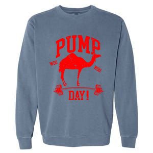 Funny Pump Day Hump Day Camel Weight Lifting Training Gym Funny Gift Garment-Dyed Sweatshirt