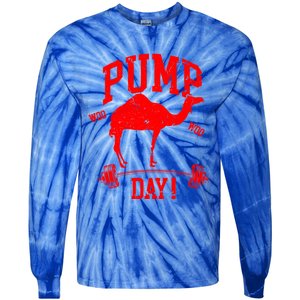 Funny Pump Day Hump Day Camel Weight Lifting Training Gym Funny Gift Tie-Dye Long Sleeve Shirt