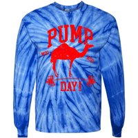 Funny Pump Day Hump Day Camel Weight Lifting Training Gym Funny Gift Tie-Dye Long Sleeve Shirt