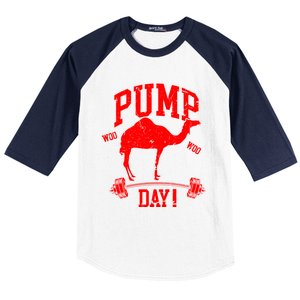 Funny Pump Day Hump Day Camel Weight Lifting Training Gym Funny Gift Baseball Sleeve Shirt