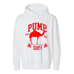 Funny Pump Day Hump Day Camel Weight Lifting Training Gym Funny Gift Garment-Dyed Fleece Hoodie