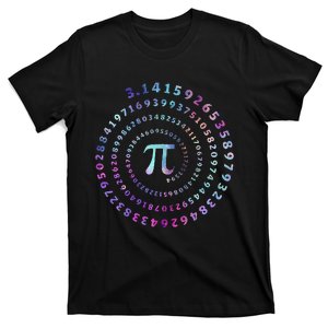 Funny Pi Day Spiral Pi Math Tee For Pi Day T-Shirt