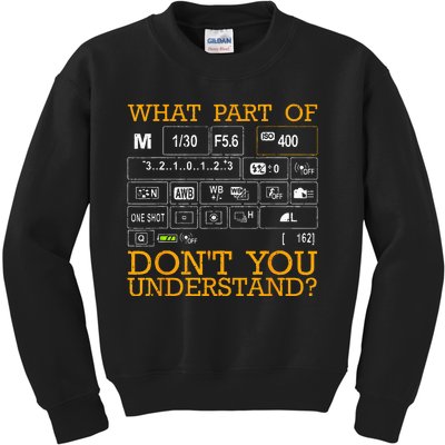 Funny Photography Design Women Photographer Instructors Kids Sweatshirt