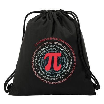 Funny Pi Day 3 14 Pi Spiral Math Geek Student Teacher Gift Drawstring Bag